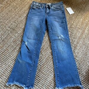⚜️ FLYING MONKEY MID RISE DISTRESSED HEM ANKLE BOOTCUT JEAN SIZE 26 ⚜️